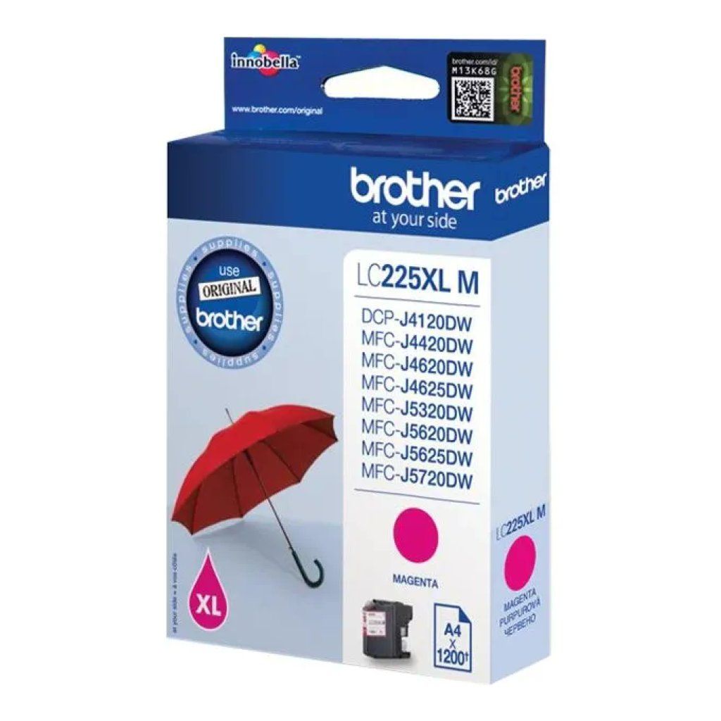 Brother LC225XLM Cartuccia Magenta XL, fino a 1200 pagine