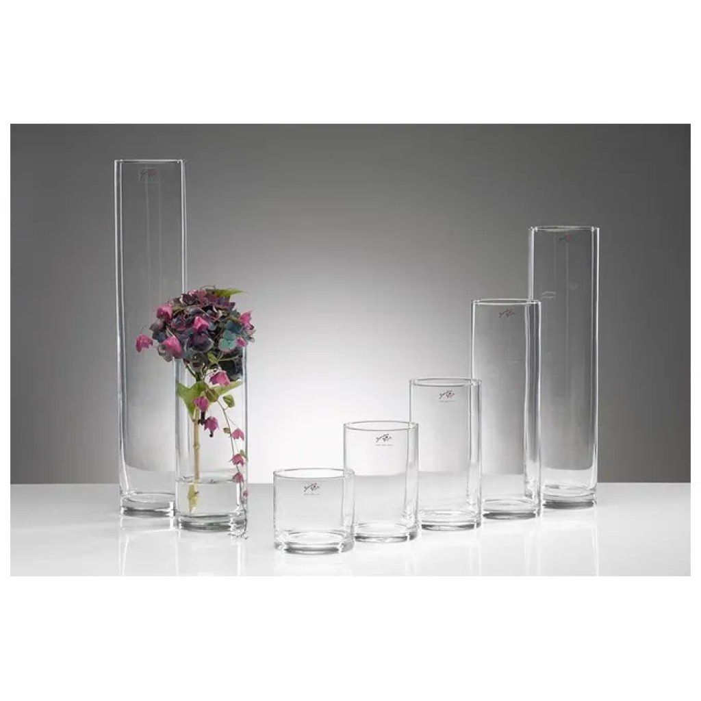 Room Copenhagen Brick Art Line – Vaso cilindrico trasparente 8 × 17 cm