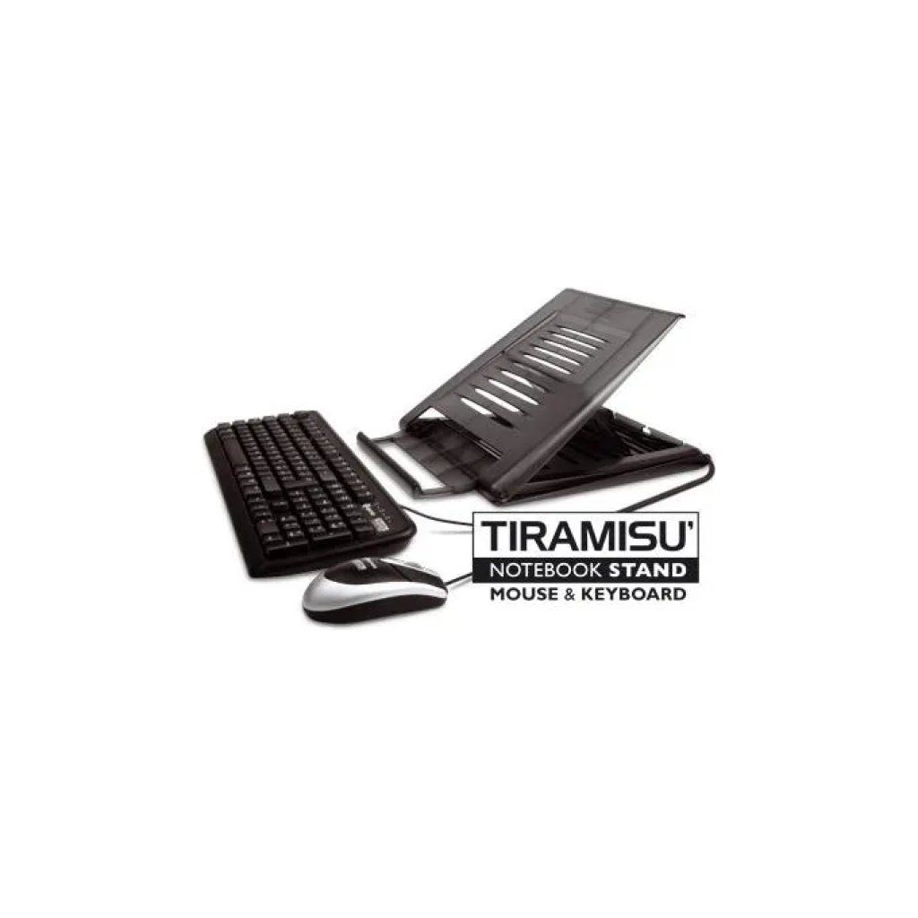 Hamlet XTMS100KM Kit Tiramisù per Notebook con Supporto, Tastiera e Mouse USB
