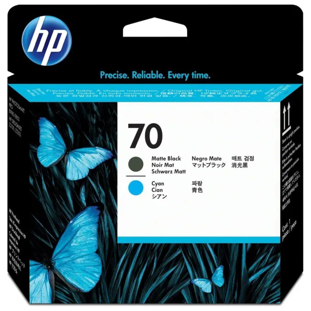 HP 70 C9404A Testina di stampa nero opaco e ciano