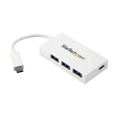 StarTech.com Hub USB-C a 4 porte USB 3.0, bianco