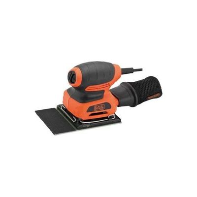 Black+Decker KA401LA-QS Levigatrice Orbitale 1-4 Foglio 170W con Piastra Persiane colore Arancione Nero