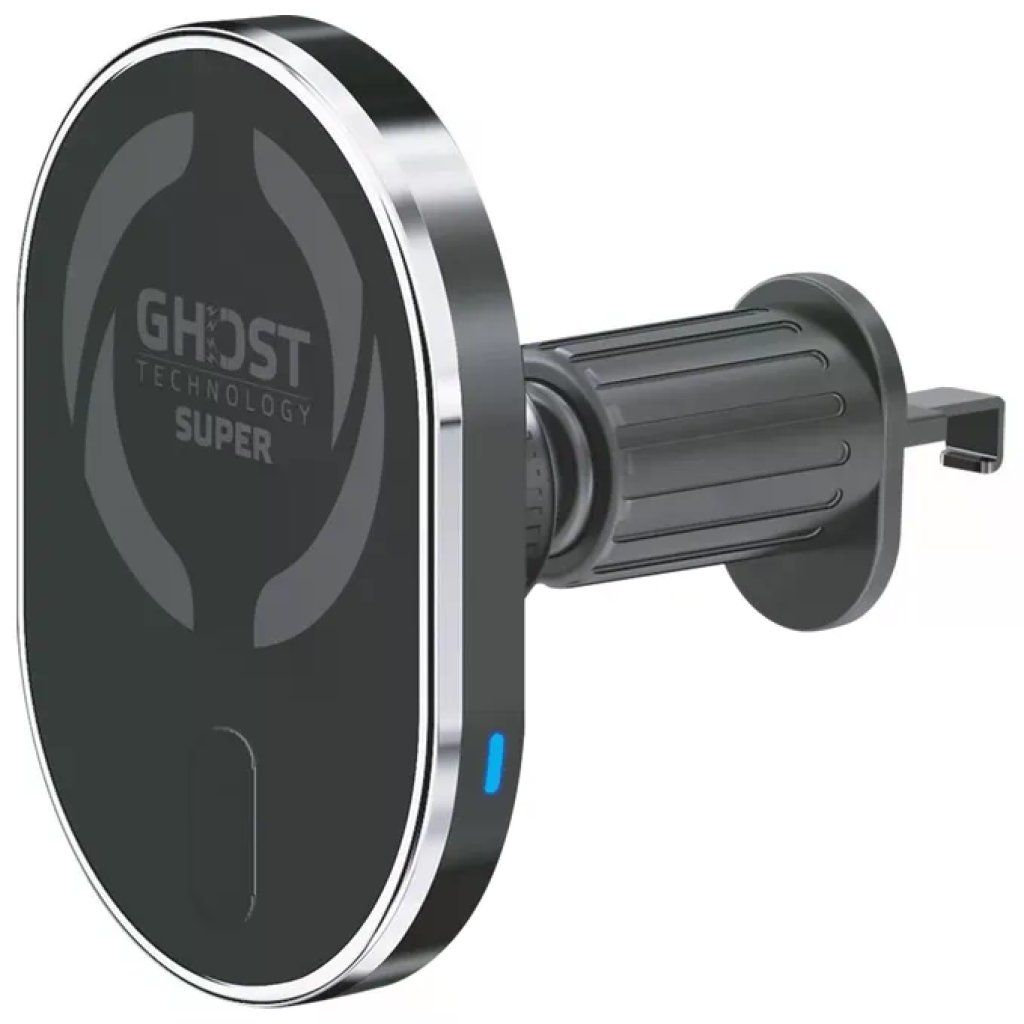 Celly Ghost SuperMag Charge15 Supporto Auto MagSafe con Ricarica Wireless 15W - Nero