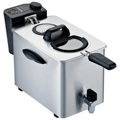 R.G.V. RGV FR TYPE4L Friggitrice Elettrica 4 L 2500 W Acciaio Inox Rubinetto Scarico Olio colore Nero R.G.V. RGV FR TYPE4L Friggitrice Elettrica 4 L 2500 W Acciaio Inox Rubinetto Scarico Olio colore Nero