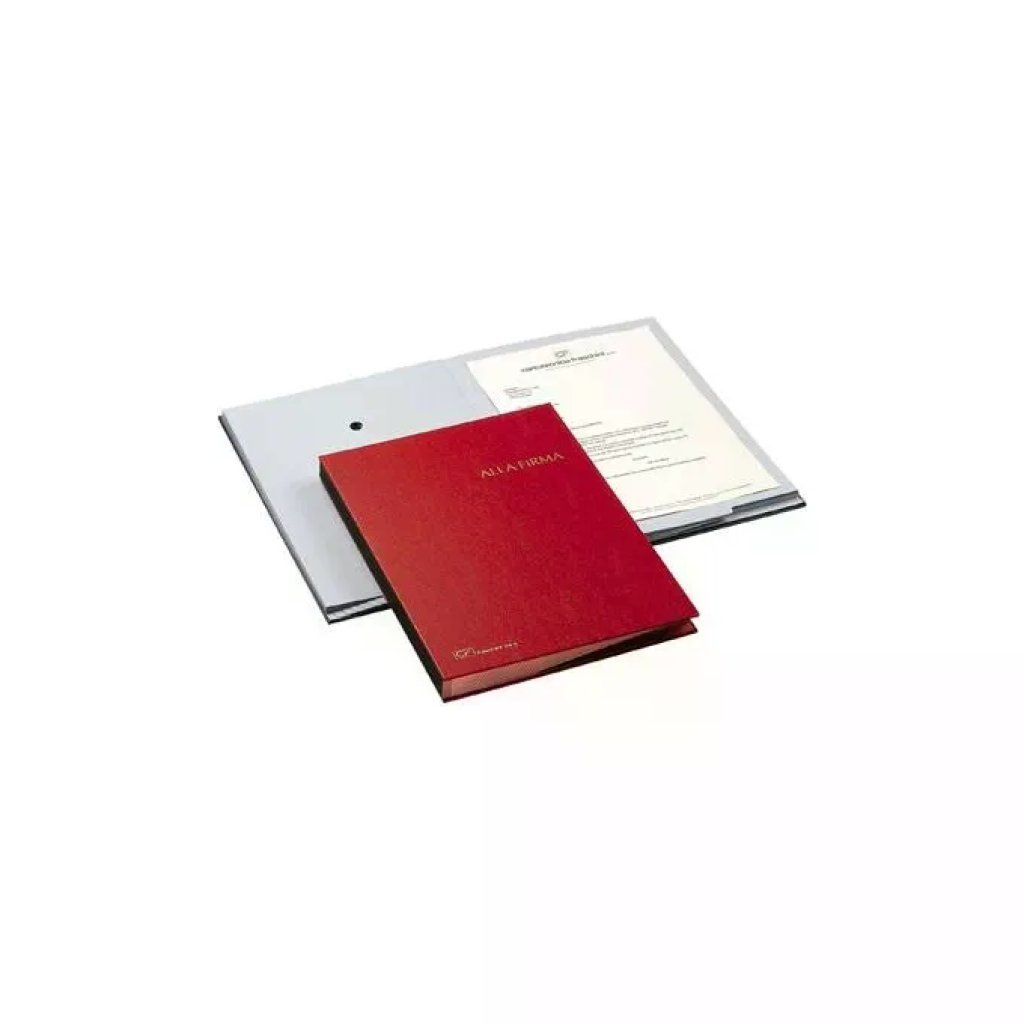 Fraschini 618-A-DR Libro Firma Rosso, 18 Intercalari, 24 x 34 cm