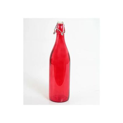 Bormioli Rocco Giara Bottiglia in Vetro Rosso 1 L con Tappo Ermetico
