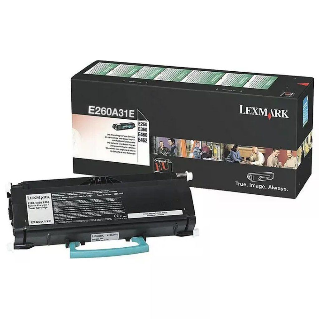 LEXMARK Toner originale Lexmark E260A31E nero, resa fino a 3.500 pagine LEXMARK Toner originale Lexmark E260A31E nero, resa fino a 3.500 pagine