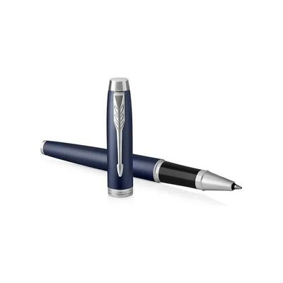 Parker IM Penna Roller Blu Opaco, Punta Fine e Inchiostro Nero