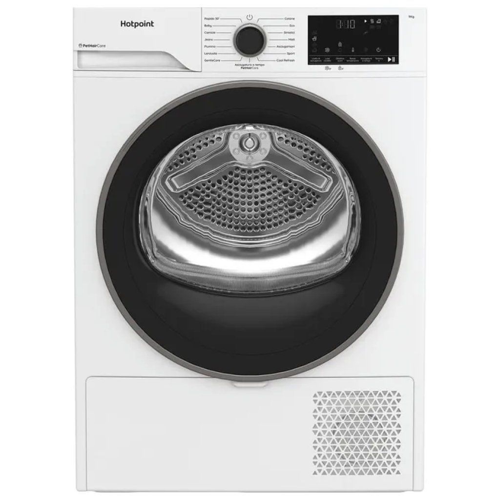 Hotpoint HPT 93D BS IT Délica Asciugatrice Pompa di Calore 9 Kg Classe D EasyIron PetHair Care (84.6x59 Hotpoint HPT 93D BS IT Délica Asciugatrice Pompa di Calore 9 Kg Classe D EasyIron PetHair Care (84.6x59
