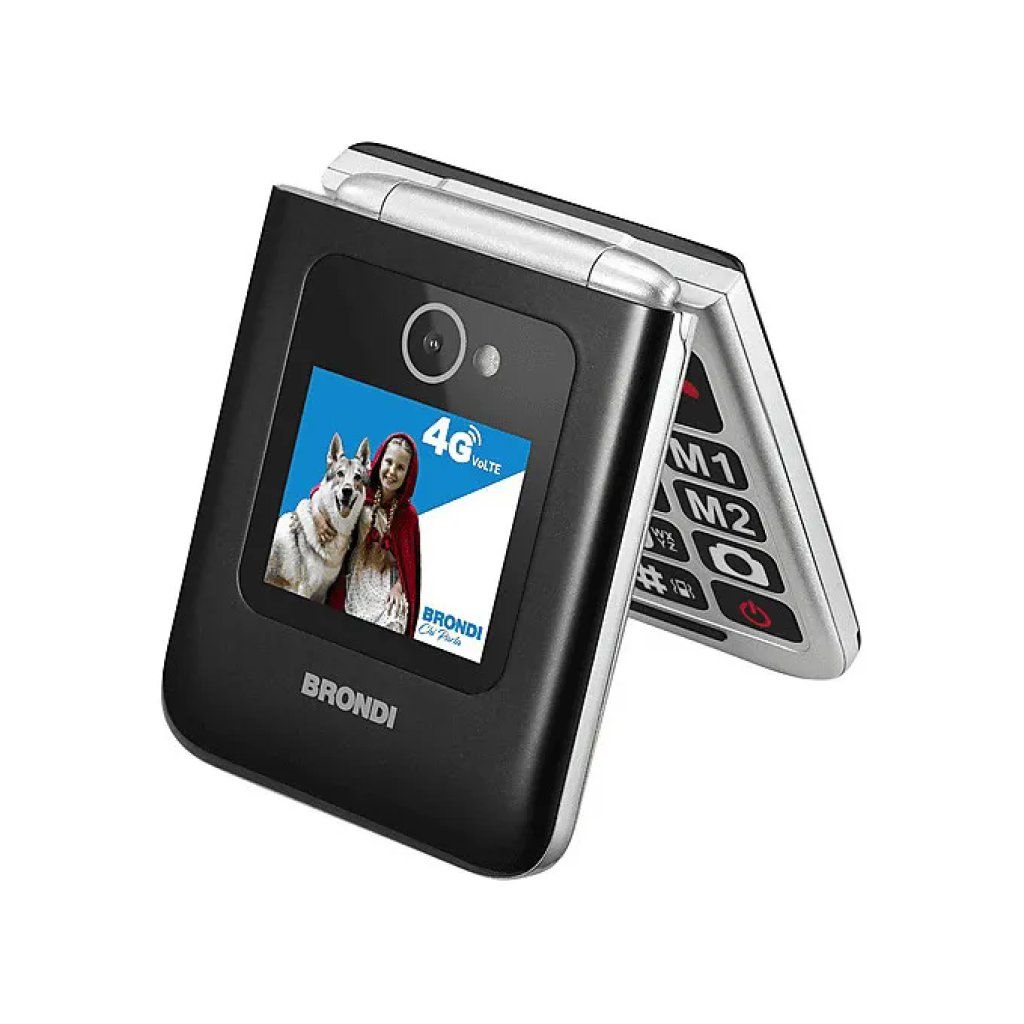 Brondi SF20251013B0FSD5BFV4 Amico Tuo 4G Cellulare a Conchiglia per Anziani Dual SIM VoLTE Tasto SOS Brondi SF20251013B0FSD5BFV4 Amico Tuo 4G Cellulare a Conchiglia per Anziani Dual SIM VoLTE Tasto SOS