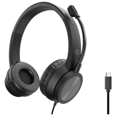 Conceptronic 650360 Cuffie USB-C Nere con Microfono