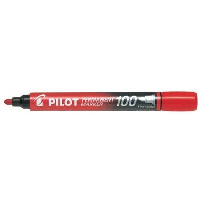 Pilot SCA 100 – Confezione da 12 marcatori rossi, punta tonda 1 mm