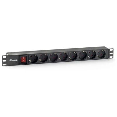 Equip 333283 PDU Unita' di Distribuzione Energia Rack 19'' 1U 8 Prese AC 16 A 250 V 1,8 m colore Nero Equip 333283 PDU Unita' di Distribuzione Energia Rack 19'' 1U 8 Prese AC 16 A 250 V 1,8 m colore Nero