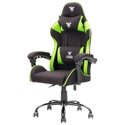 Itek RHOMBUS FF10 Sedia Gaming in Tessuto Nero e Verde