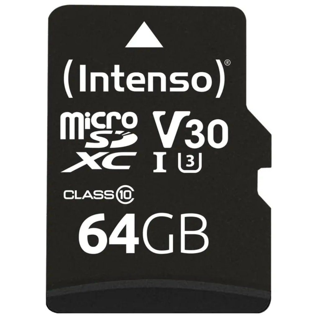 Intenso MicroSDXC 64 GB UHS-I U3 Classe 10 con Adattatore