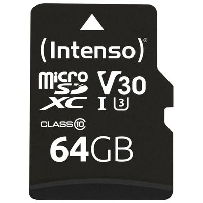 Intenso MicroSDXC 64 GB UHS-I U3 Classe 10 con Adattatore