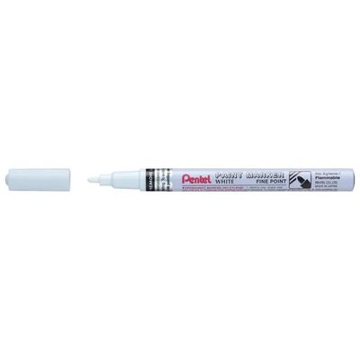 Pentel MSP10-W Marcatore a Vernice Bianco, Punta Fine