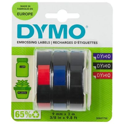 DYMO S0847750 – Set 3 nastri a rilievo, 9 mm x 3 m DYMO S0847750 – Set 3 nastri a rilievo, 9 mm x 3 m