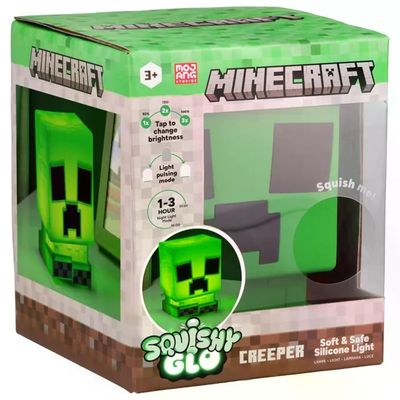Paladone Minecraft Creeper Squishy Glo – Lampada notturna in silicone, 15 cm
