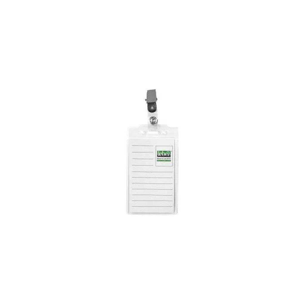 Lebez 31-150-B Portabadge Semirigidi Trasparenti con Clip, 50 Pezzi Lebez 31-150-B Portabadge Semirigidi Trasparenti con Clip, 50 Pezzi