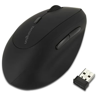 Kensington Pro Fit K79810WW Mouse Wireless Ergonomico per Mancini, 6 Pulsanti, Nero