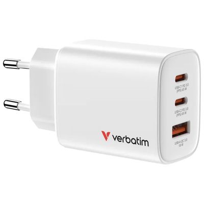 Verbatim 32353 Caricabatterie GaN 65 W USB-C e USB-A