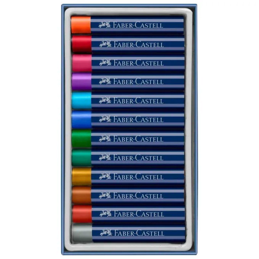FABER CASTELL Faber-Castell Creative Studio Pastelli a Olio Metallici, Set da 12 FABER CASTELL Faber-Castell Creative Studio Pastelli a Olio Metallici, Set da 12