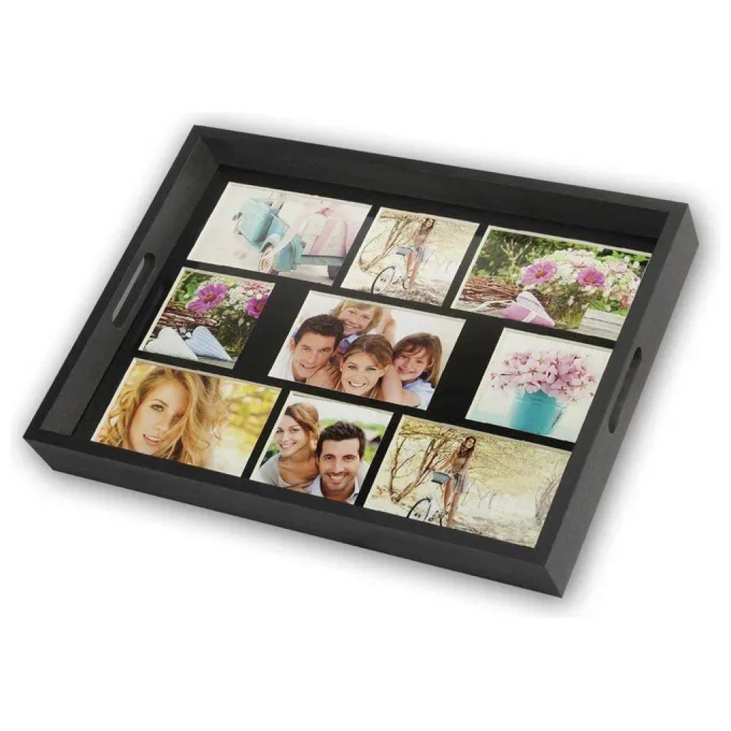 ZEP W002 Cornice Multipla Nera in Legno per 9 Foto