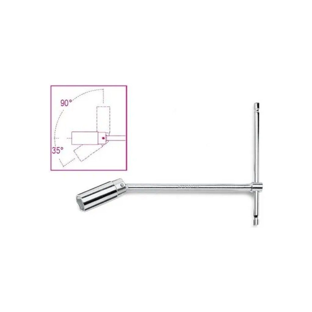 BETA BETA 957 20,8 Chiave a T con bussola snodata per candele d'accensione misura 20 BETA BETA 957 20,8 Chiave a T con bussola snodata per candele d'accensione misura 20