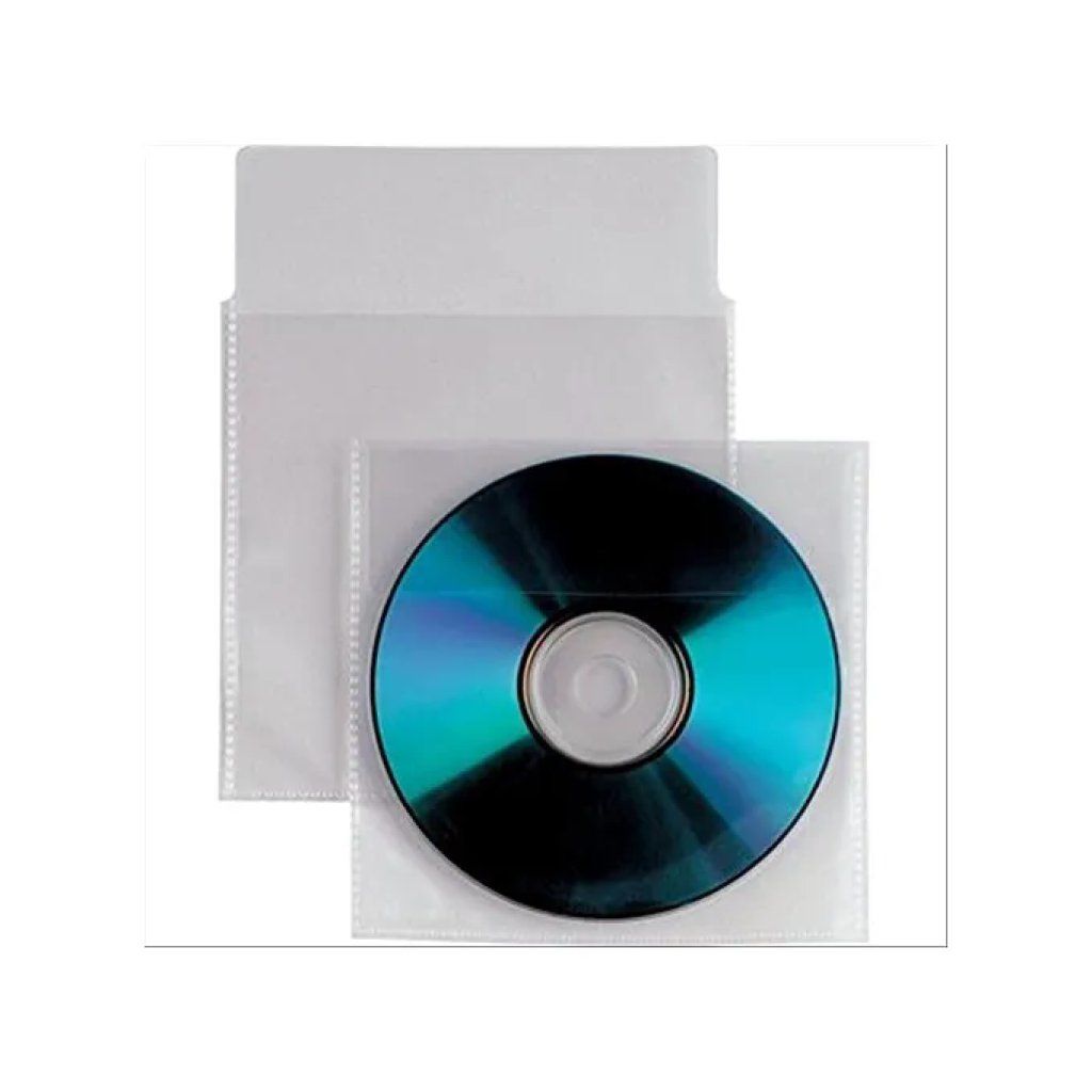 Sei Rota 430104 – 500 buste porta CD/DVD trasparenti con patella