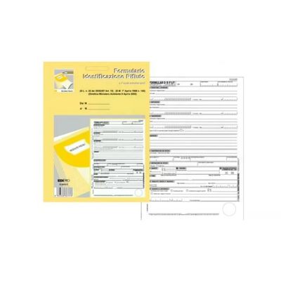 Edipro E0210C – 10 Blocchi Formulari Identificazione Rifiuti A4, 25 Set in 4 Copie