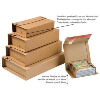 ColomPac CP02001 – Scatola automontante per spedizioni, 14,7 × 12,6 × 5,5 cm, confezione da 20