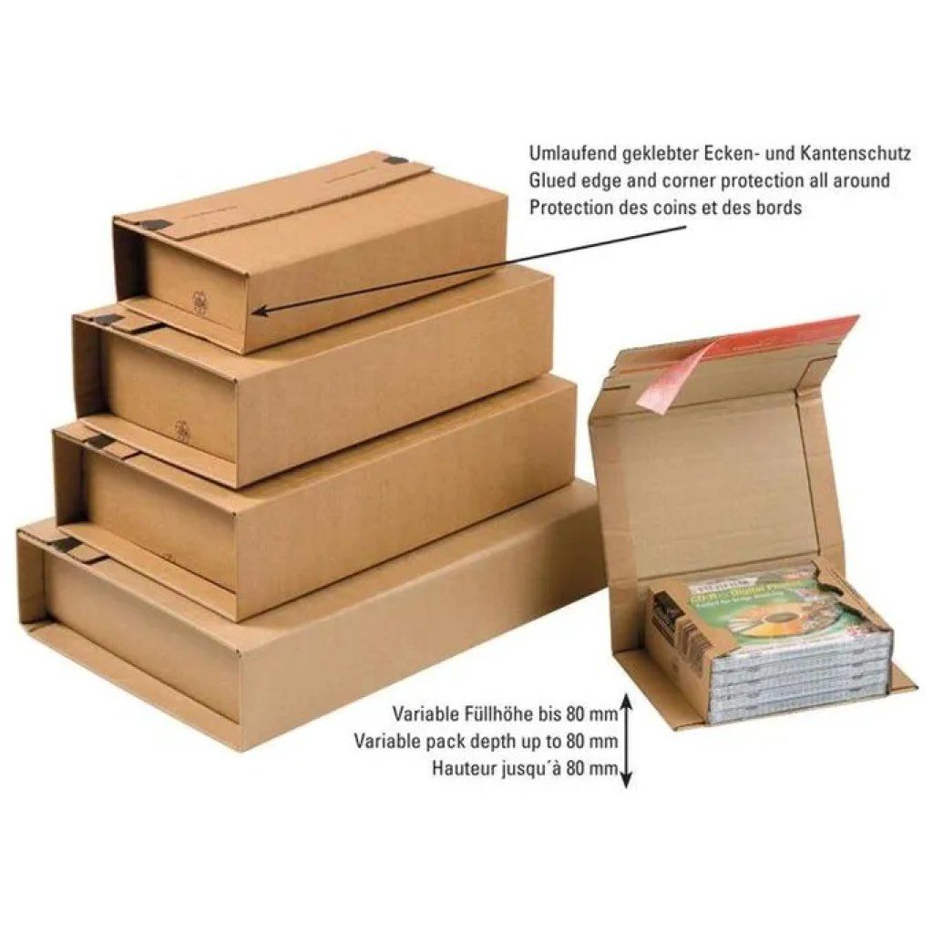 ColomPac CP02001 – 20 scatole automontanti per spedizioni 14,7 × 12,6 × 5,5 cm