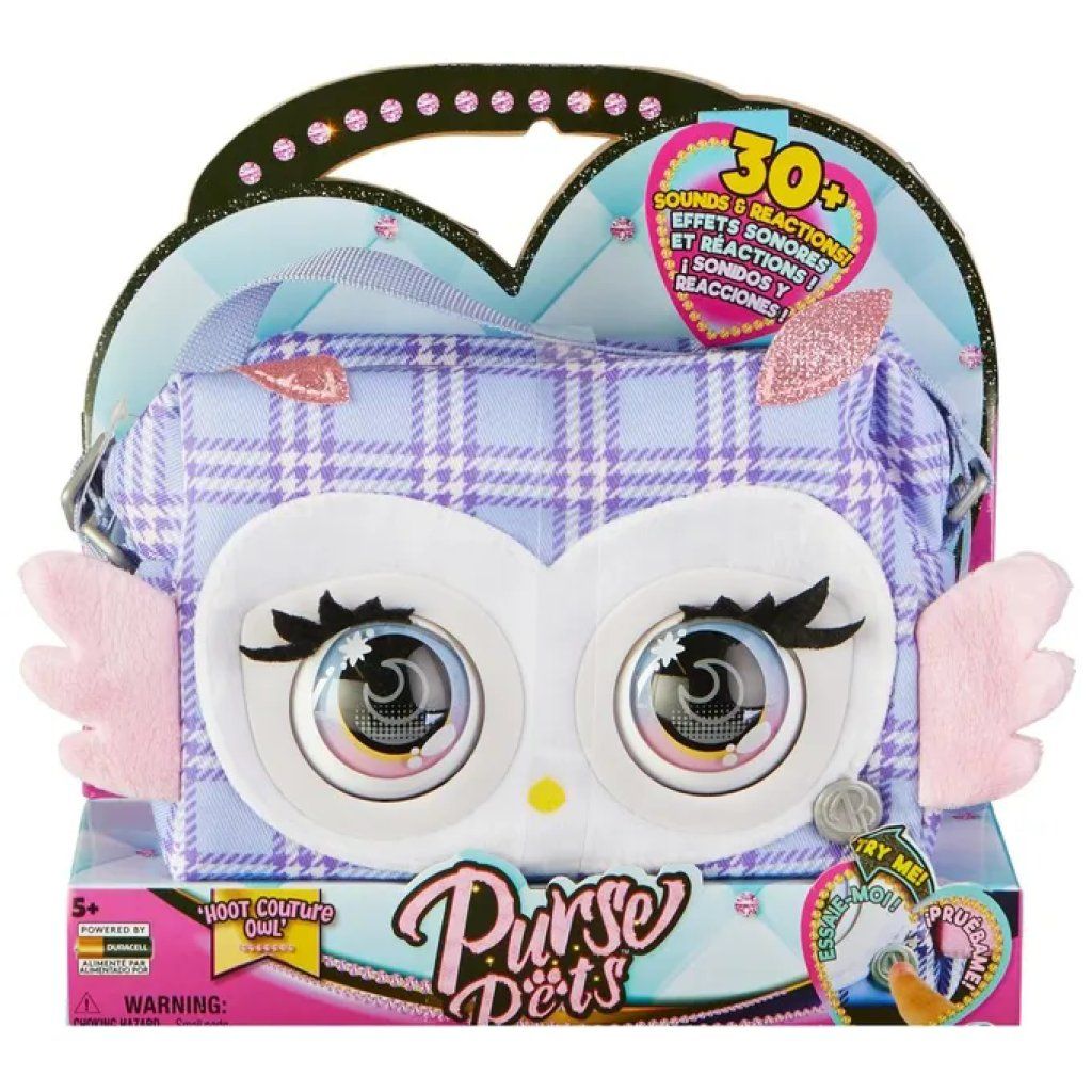 Spin Master Purse Pets Hoot Couture – Borsetta interattiva a forma di gufo