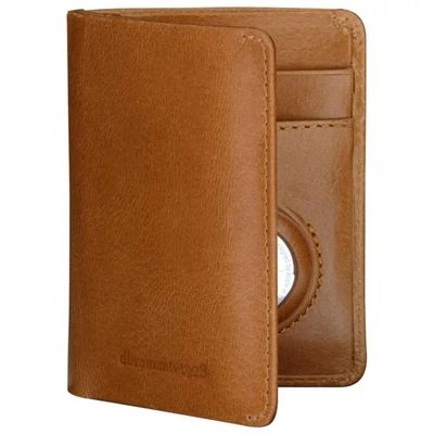 Dbramante1928 Billund Slim Portafoglio in Pelle con Supporto AirTag, 8 Carte e Blocco RFID – Cuoio
