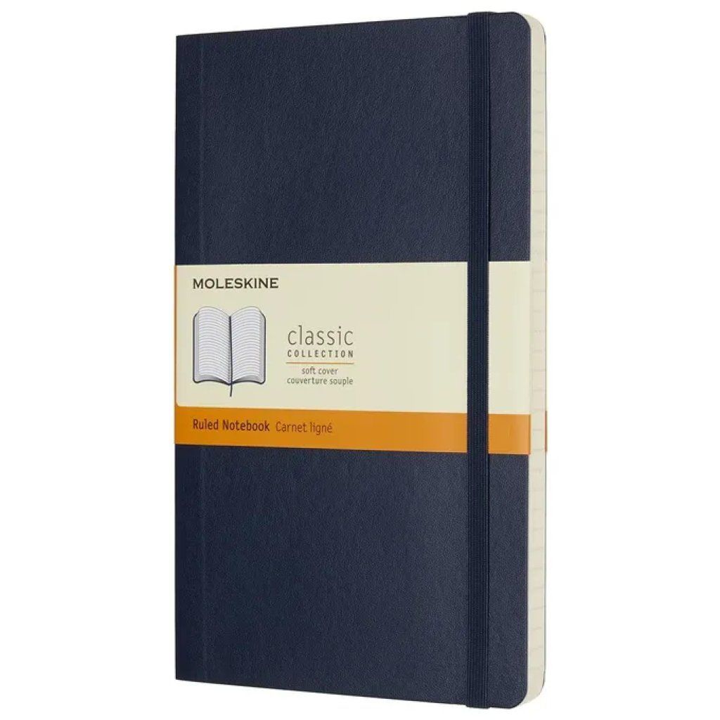 Moleskine Taccuino Large a Righe con Copertina Morbida Blu