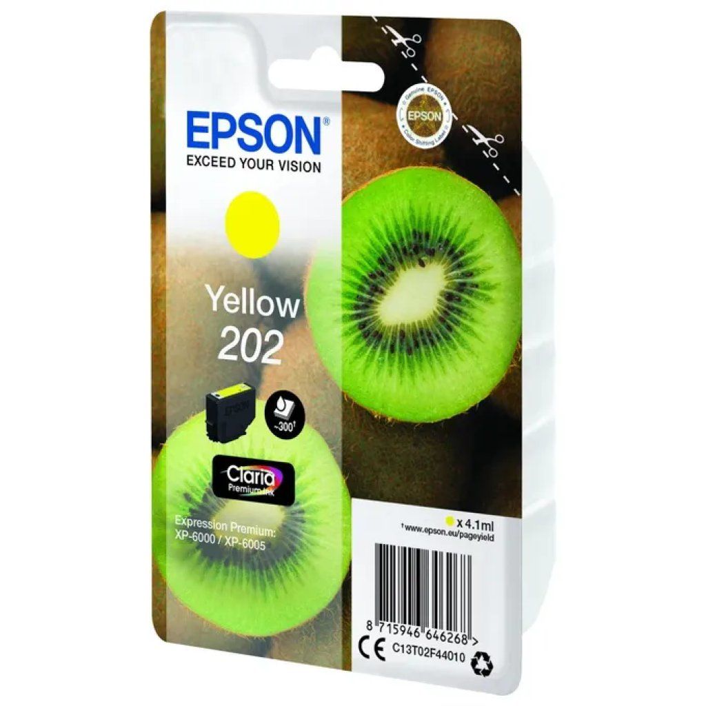 Epson Cartuccia originale Epson 202 Kiwi Giallo 4,1 ml Epson Cartuccia originale Epson 202 Kiwi Giallo 4,1 ml