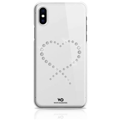 White Diamonds Eternity Cover bianca per iPhone X/XS con cristalli Swarovski