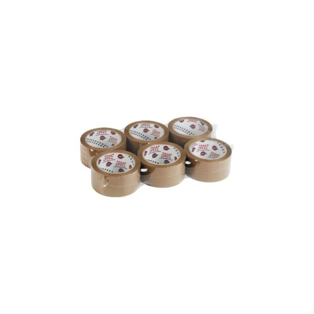 Eurocel PP31 – Confezione da 6 nastri adesivi avana 50 mm x 132 m