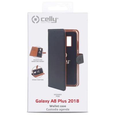Celly Wally Case per Samsung Galaxy A8+ 2018, Nero Celly Wally Case per Samsung Galaxy A8+ 2018, Nero