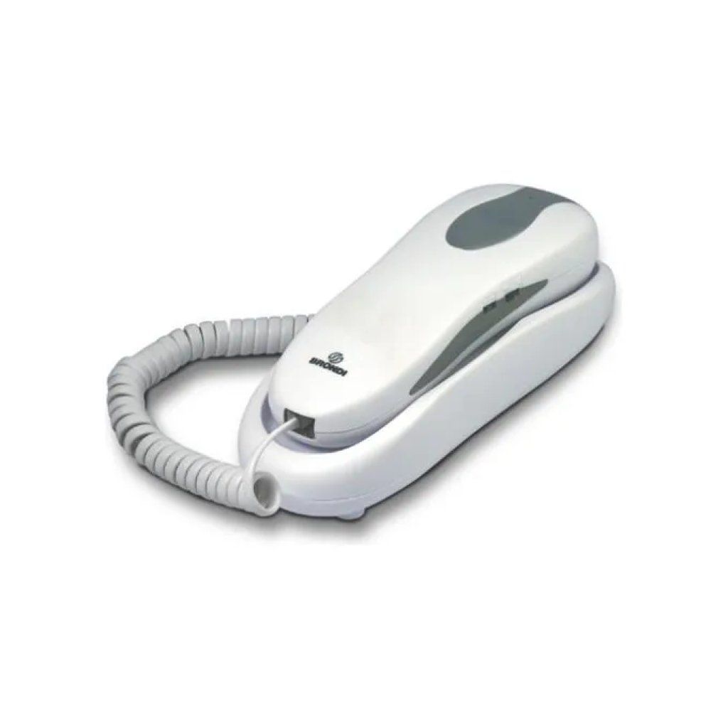 Brondi Nemo Telefono Fisso Analogico con Filo, Tasti Grandi, 10 Memorie, Bianco