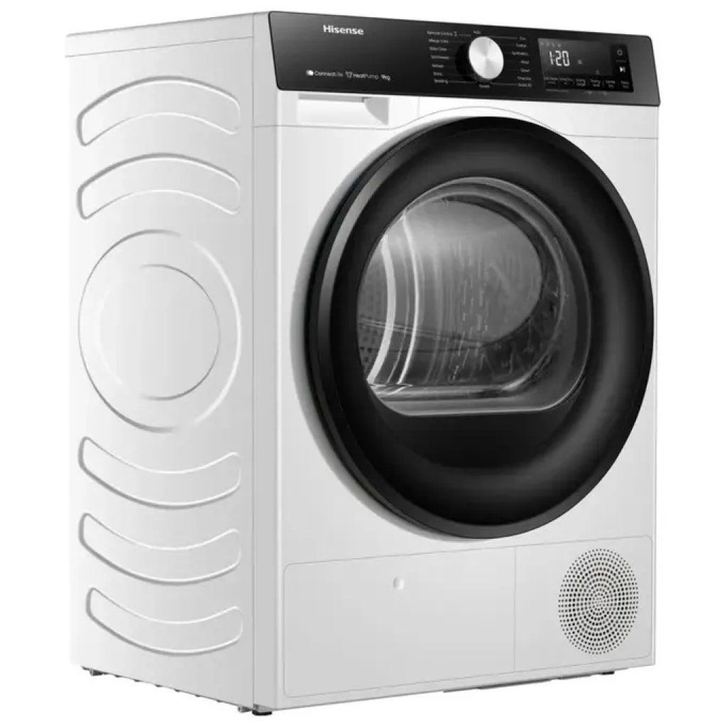 Hisense DH3S902BWCC Asciugatrice a condensa con pompa di calore 9 Kg 16 programmi ConnectLife TwinAir Hisense DH3S902BWCC Asciugatrice a condensa con pompa di calore 9 Kg 16 programmi ConnectLife TwinAir