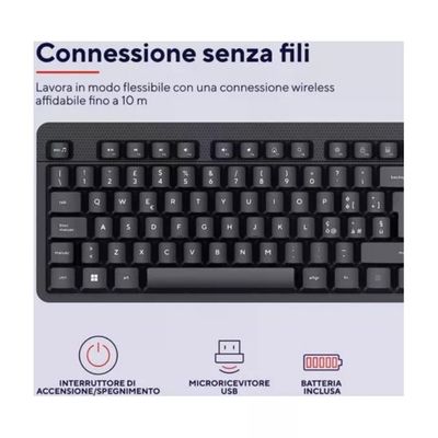 Trust Ody II Tastiera Wireless Full-Size QWERTY Italiana Trust Ody II Tastiera Wireless Full-Size QWERTY Italiana