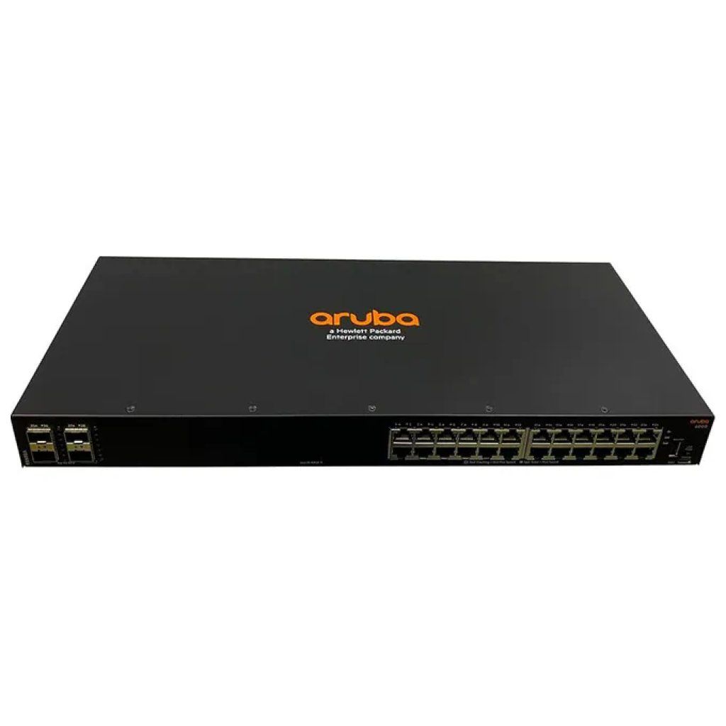 Hpe Aruba Networking CX 6000 switch gestito, 24 porte PoE+ Classe 4, 4 porte SFP 1G, 370W, 56 Gbit-s