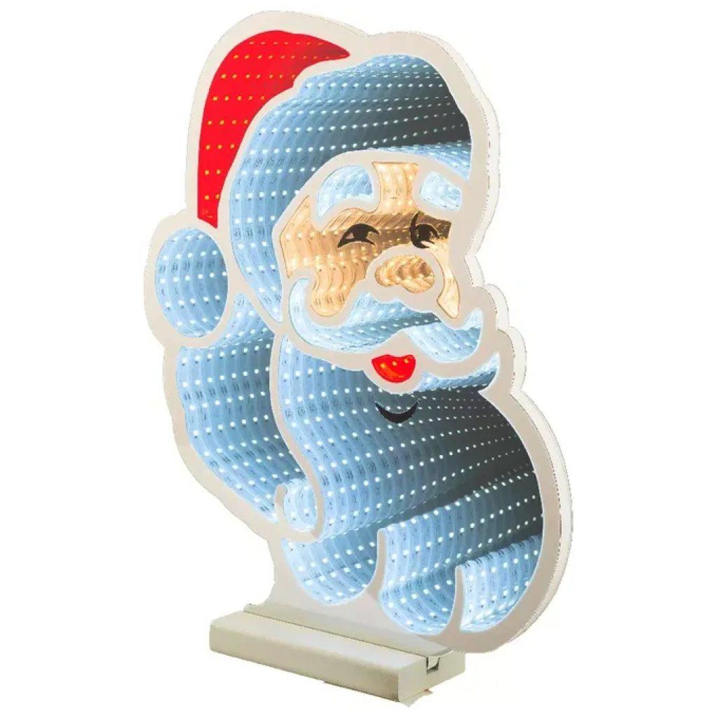 KAEMINGK Babbo Natale luminoso in poliresina con 8 micro LED KAEMINGK Babbo Natale luminoso in poliresina con 8 micro LED