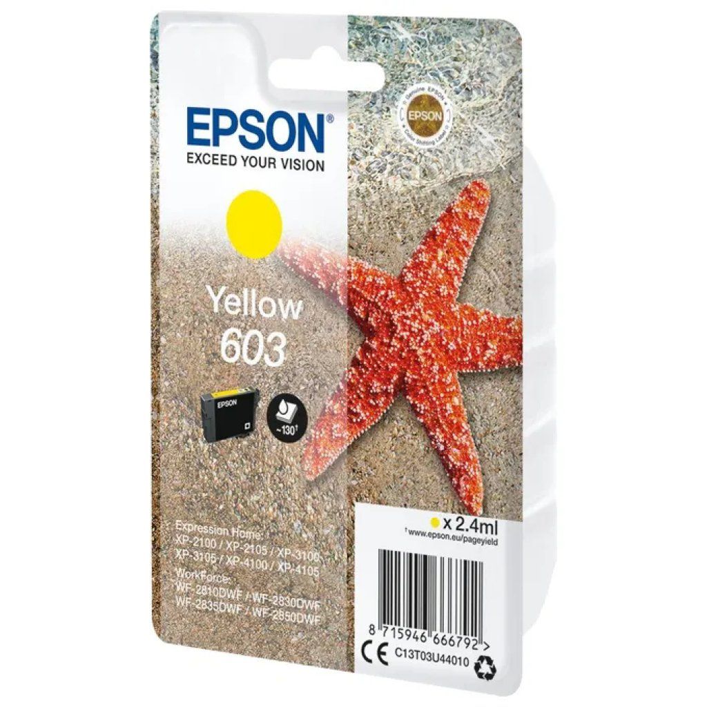 Epson Cartuccia Originale Epson 603 Giallo, 2,4 ml
