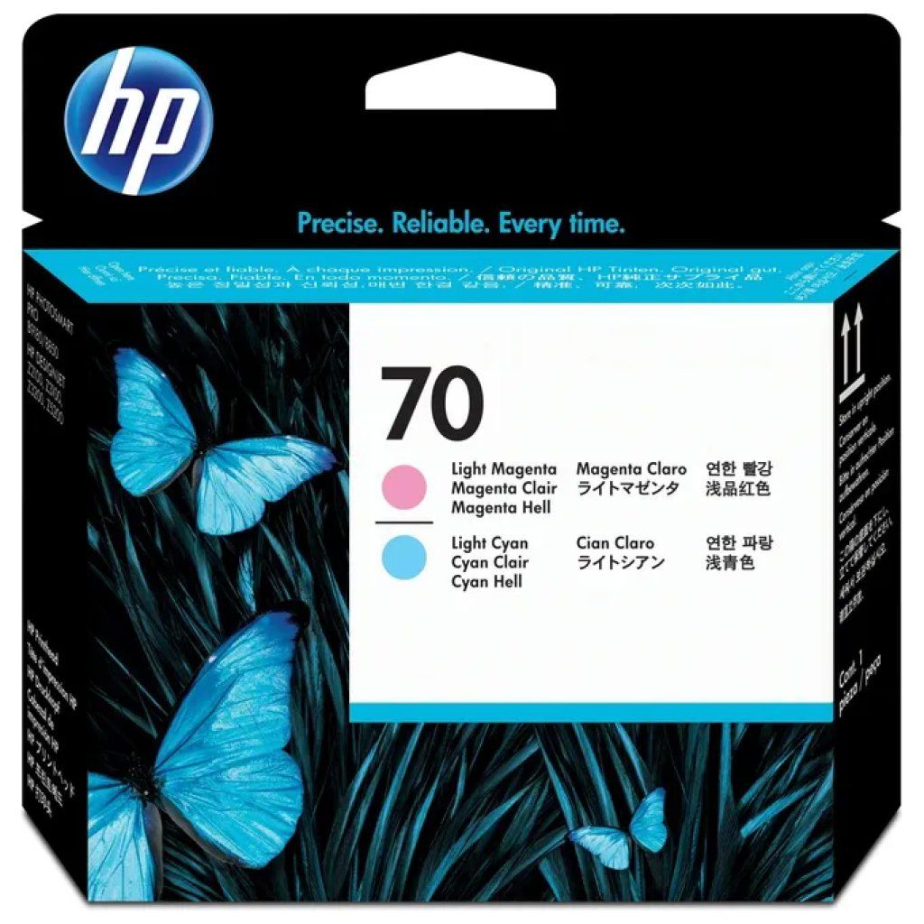 HP 70 C9405A – Testina di stampa originale ciano chiaro e magenta chiaro, 130 ml