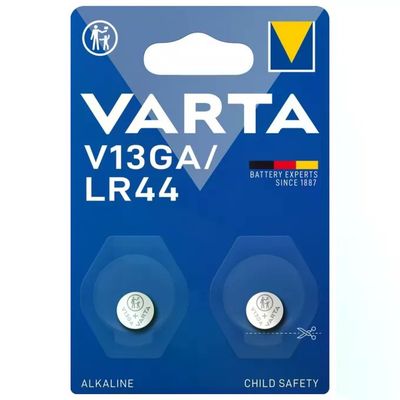 VARTA V13GA/LR44 – 2 batterie alcaline a bottone da 1,5 V