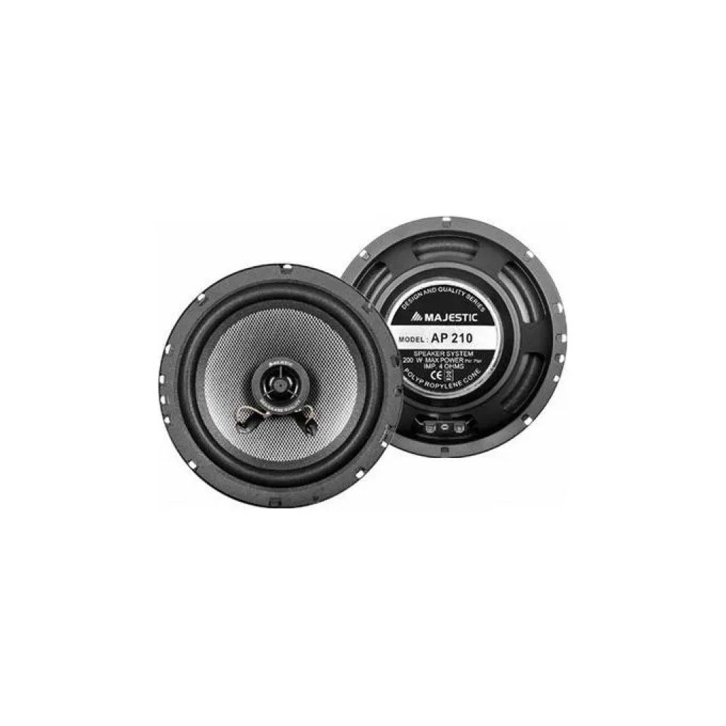 Majestic AP210BL – Coppia Altoparlanti Auto 2 Vie, 200 W, 165 mm