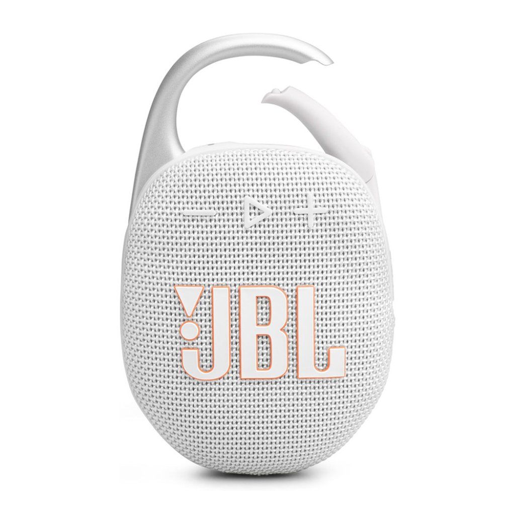 JBL Clip 5 – Speaker Bluetooth portatile bianco impermeabile